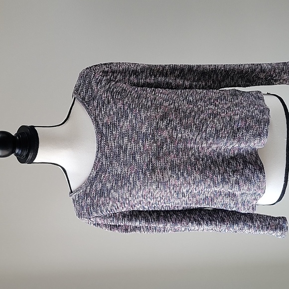 Madewell Multicolored Black Pink Knit Sweater Top- Women size Large - Picture 3 of 9